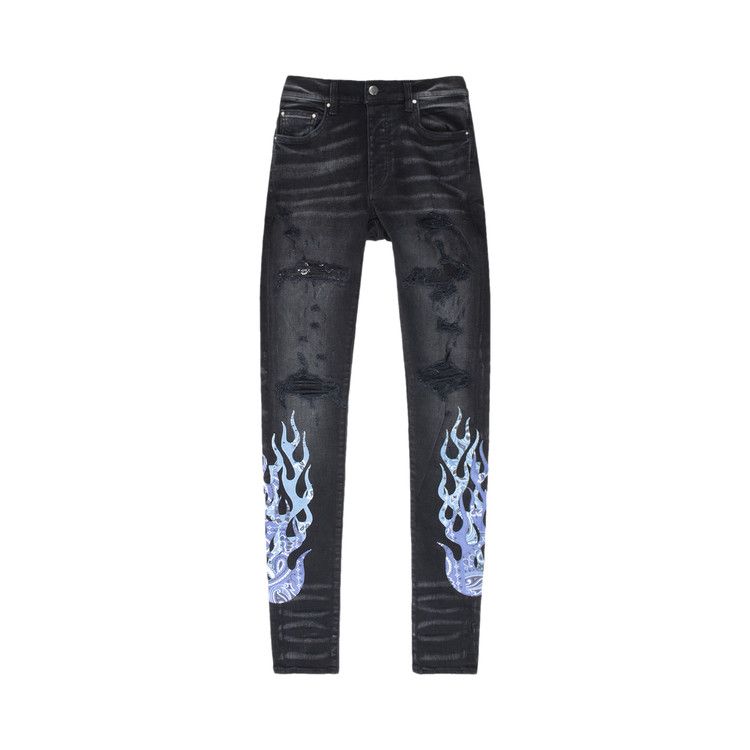 Amiri Bandana Flame Jean 'Aged Black Blue'