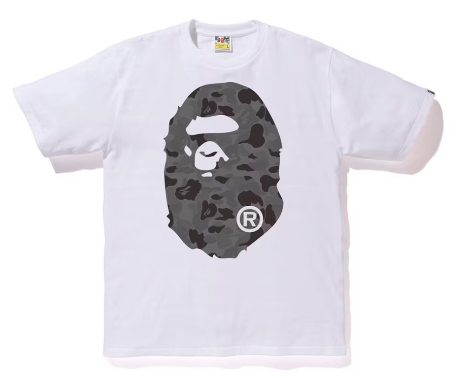 BAPE ABC Camo Big Ape Head Tee White/Black