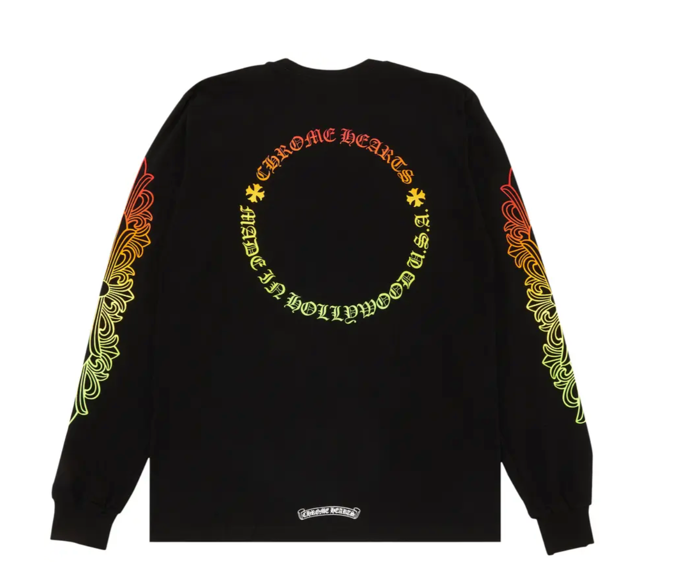 Chrome Hearts Floral Sleeve Gradient Long-Sleeve T-Shirt 'Black'