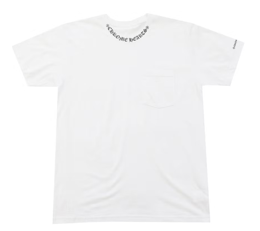 U CHROME HEART NECK LOGO 'WHITE'