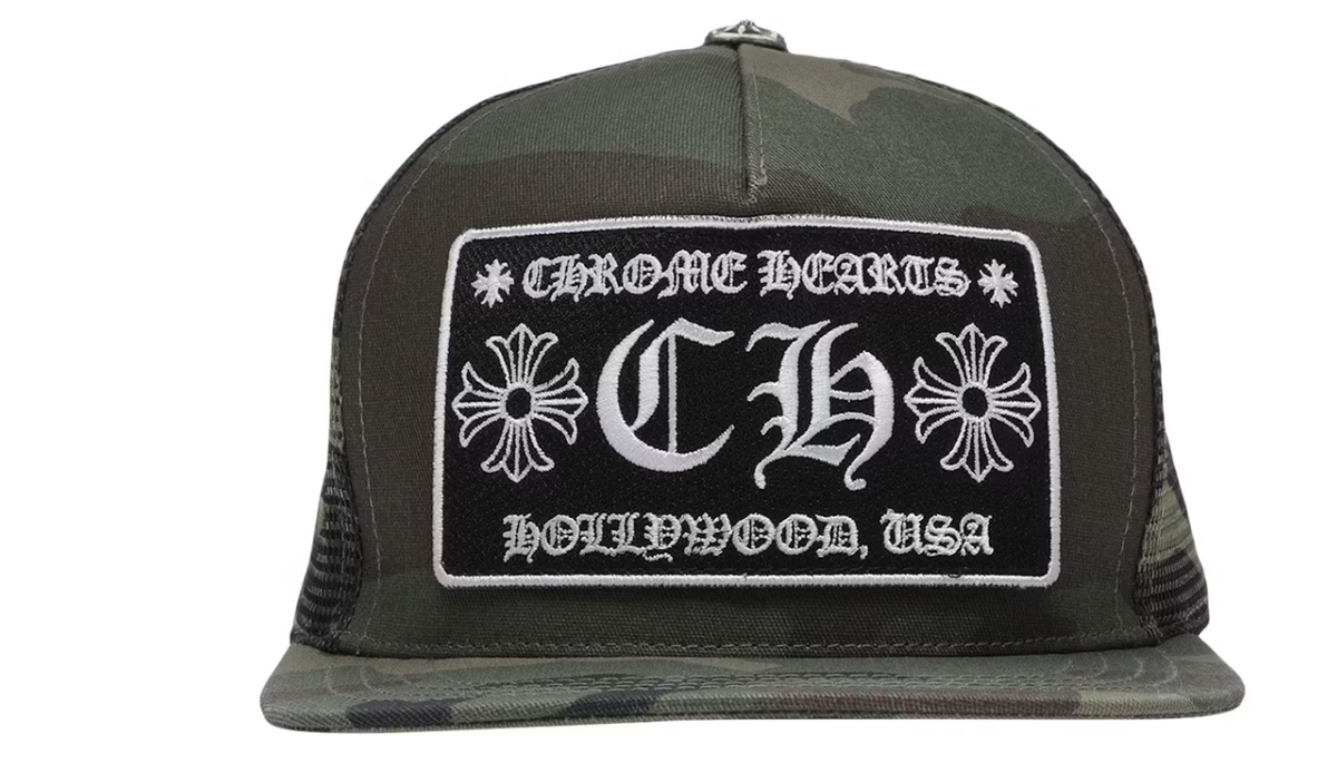 Chrome Hearts CH Hollywood Trucker Hat Camo