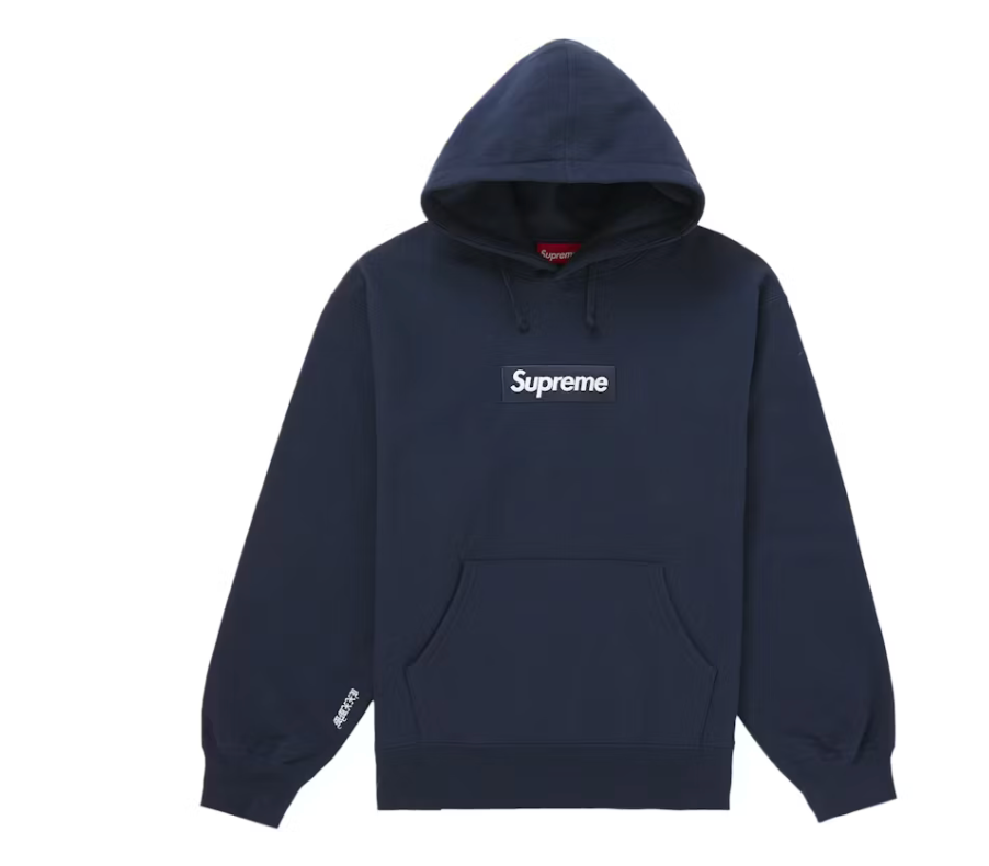 Supreme Box Logo Hooded Sweatshirt (FW25) Navy