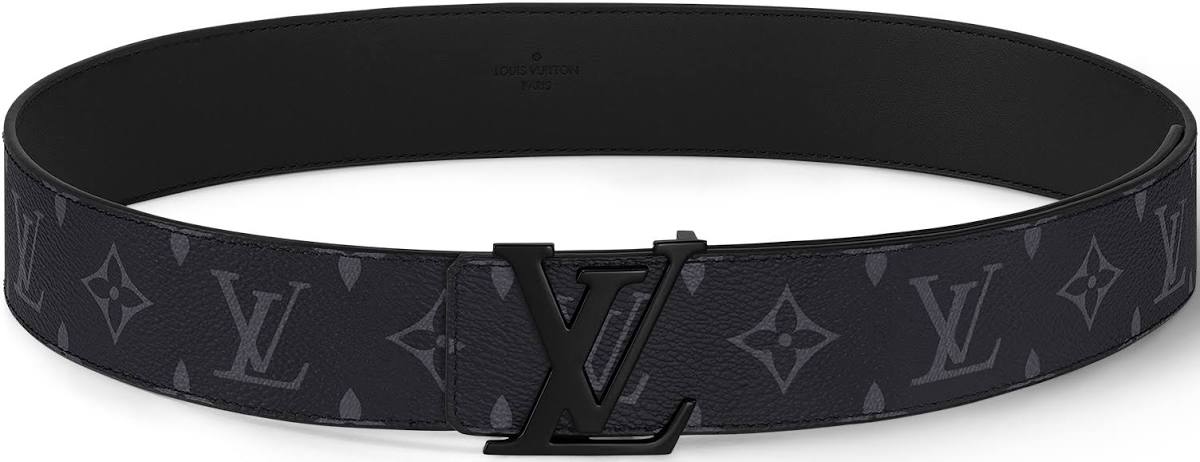 Louis Vuitton LV Initiales Monogram Eclipse Canvas Belt
