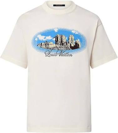 Louis Vuitton Cotton Crewneck Graphic Short-sleeved