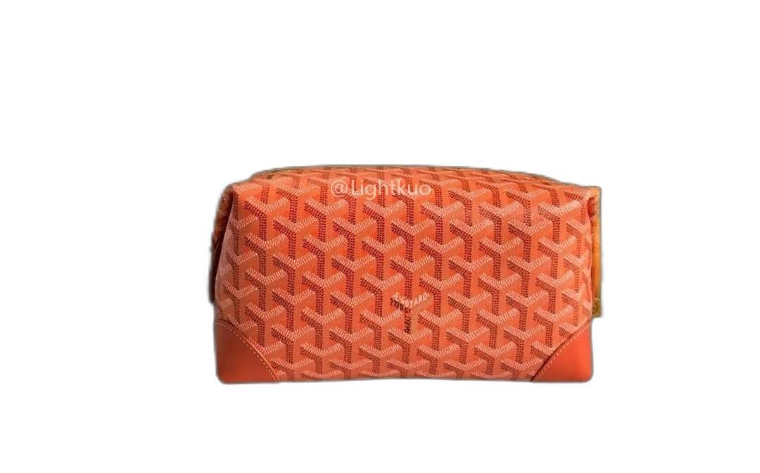 Goyard Boeing 25 Trousse Canvas Bag Orange