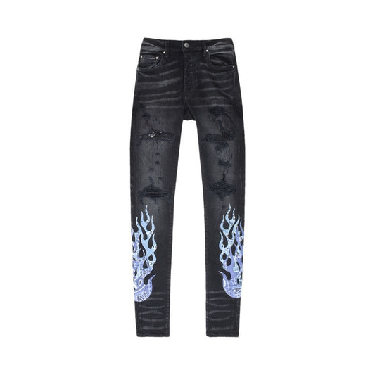Amiri Bandana Flame Jean 'Aged Black Blue'