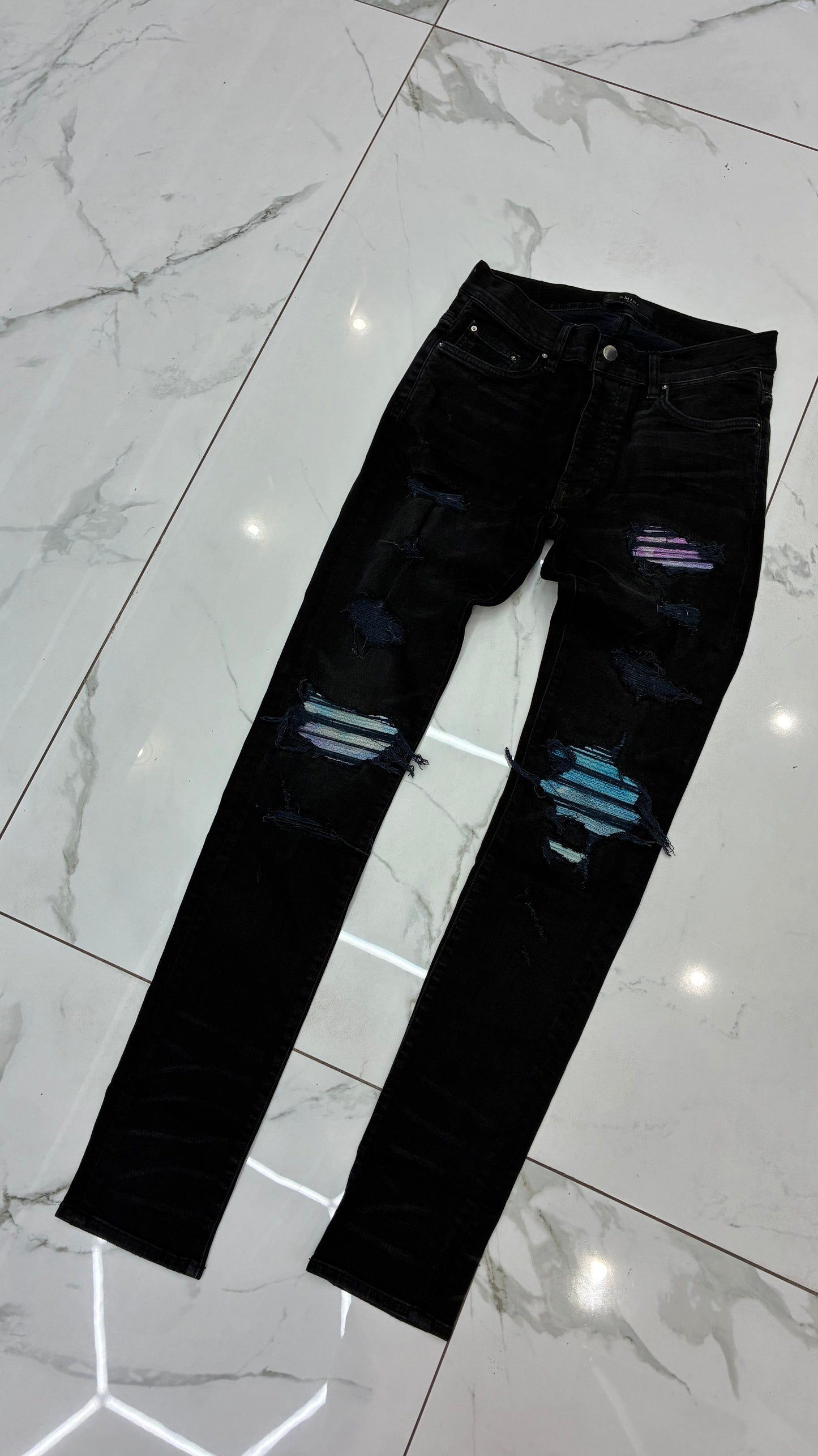 AMIRI jeans Tie Dye galaxy patch