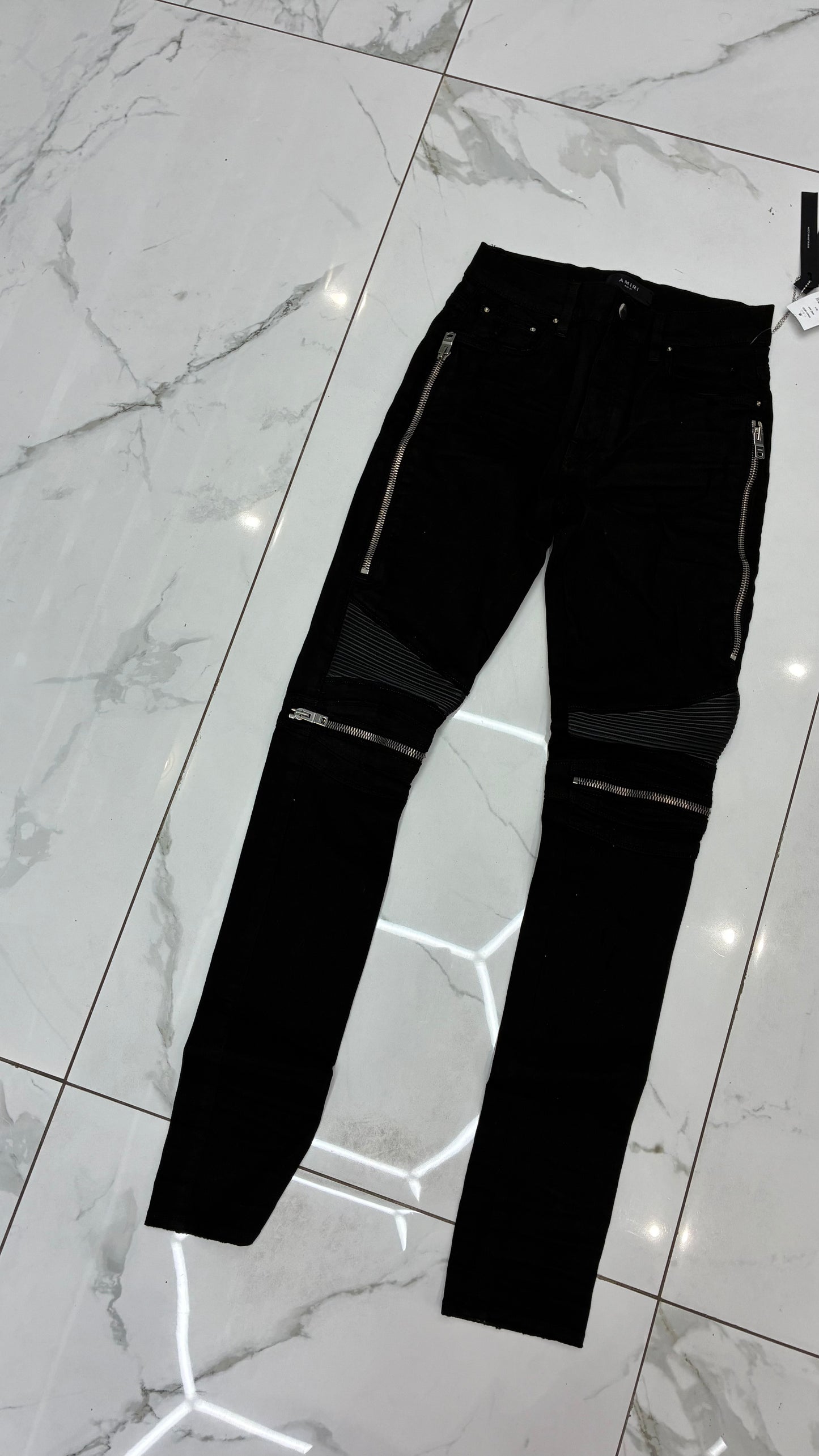 AMIRI BLACK MOTO JEANS MX2