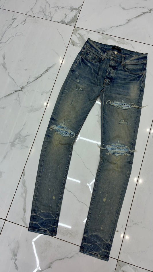 AMIRI BLUE BANDANA JEANS