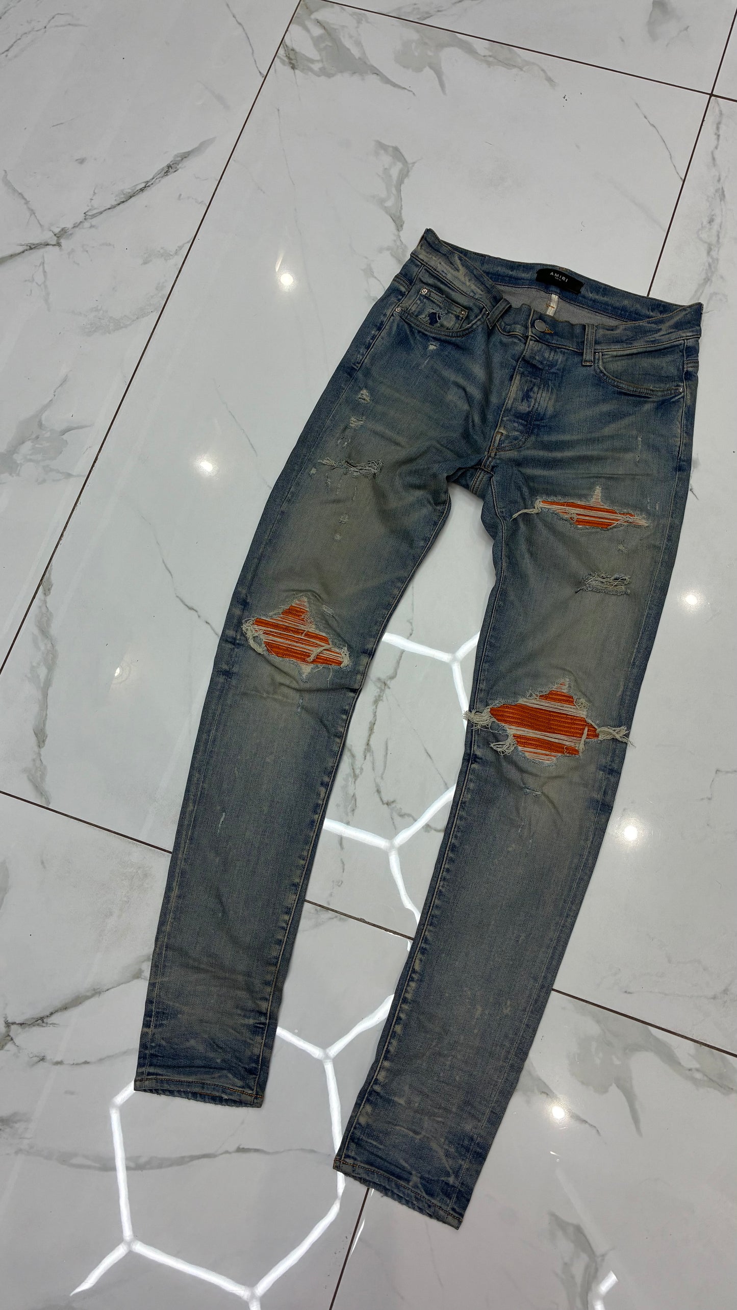 AMIR MX1 CRACKED ORANGE LEATHER
