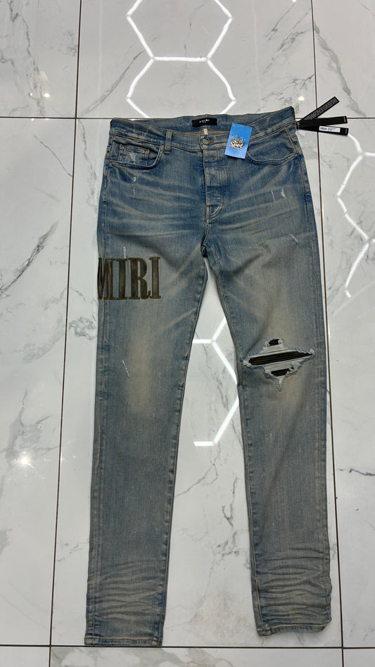 Amiri Core Appliqué Jean 'Clay Indigo'