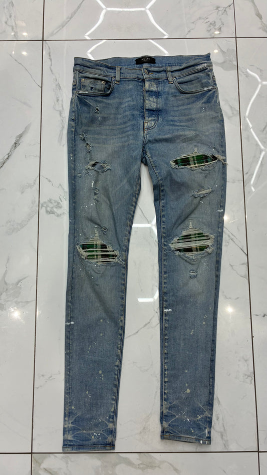 amiri green mx1 plaid