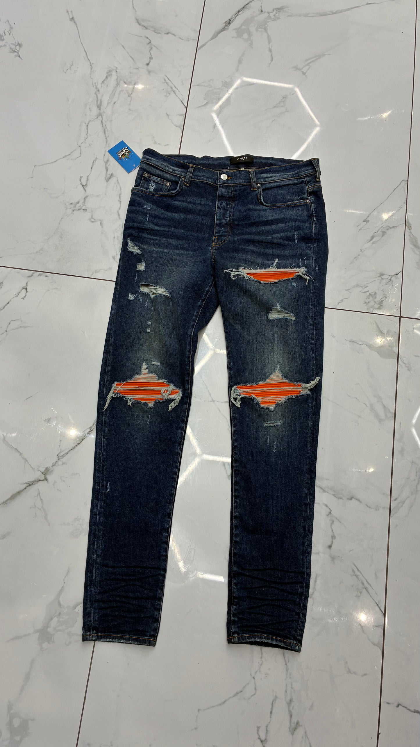 AMIRI MX1 Ultrasuede Jeans Deep Classic