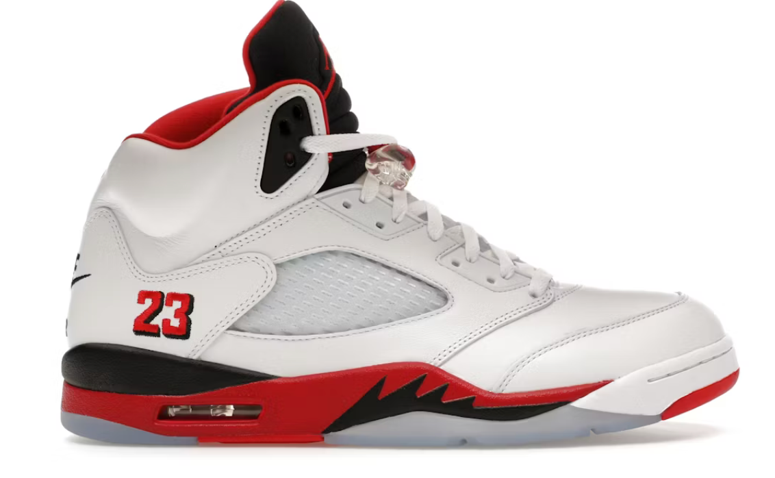 Jordan 5 Retro Fire Red Black Tongue (2025)