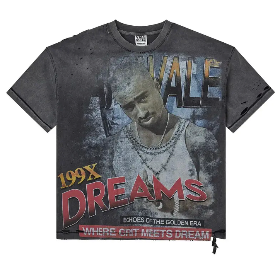 VALE FOREVER TUPAC T-SHIRT WASHED GREY