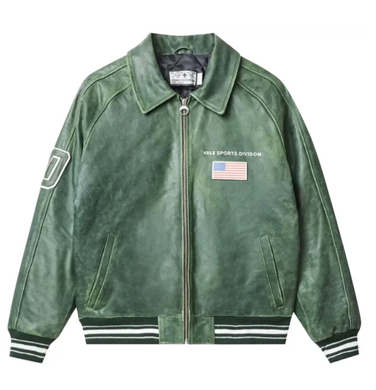 Vale Forever Valley Leather Jacket 'Green'