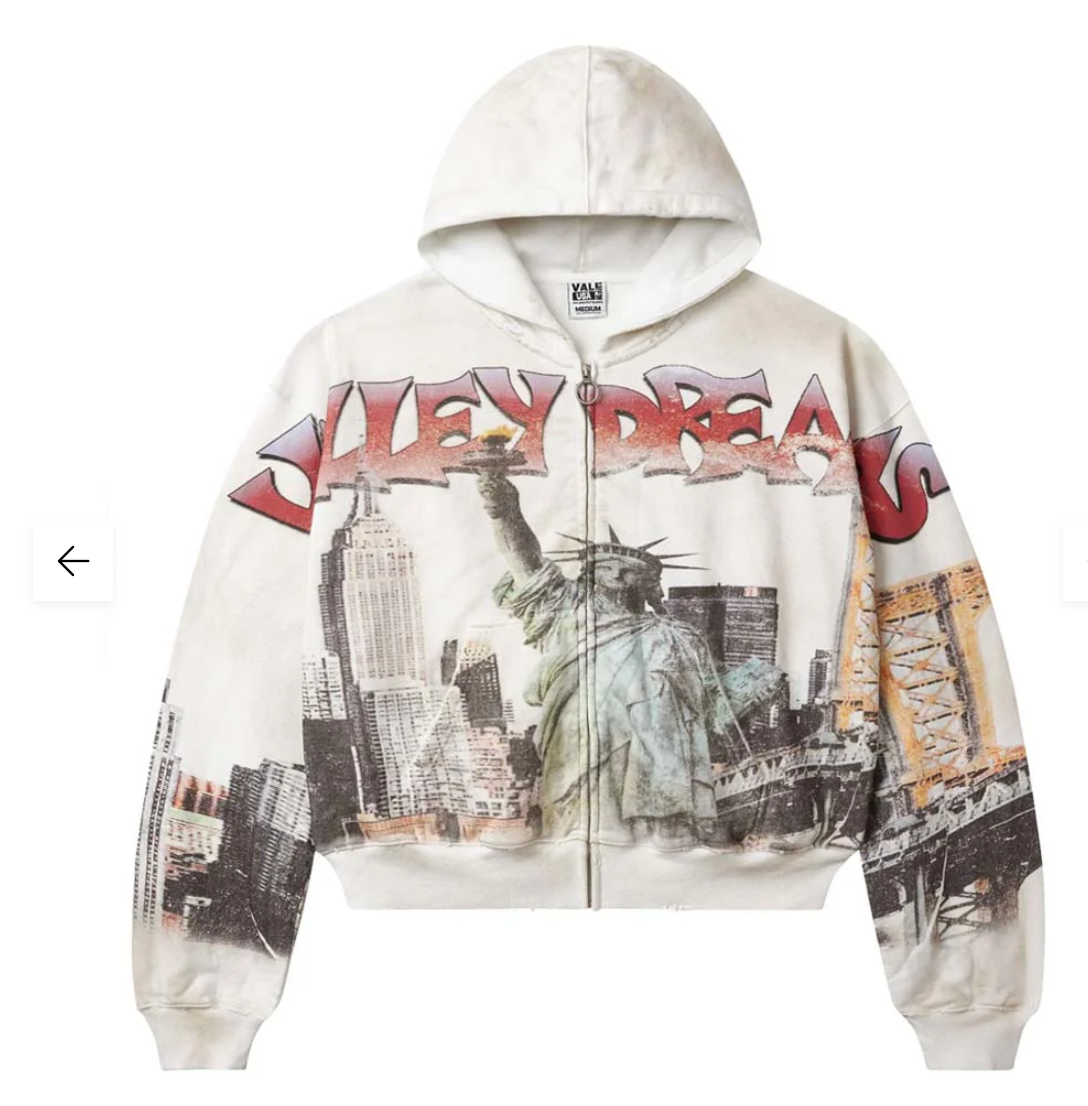 Vale Forever NYC Zip Up Hoodie White