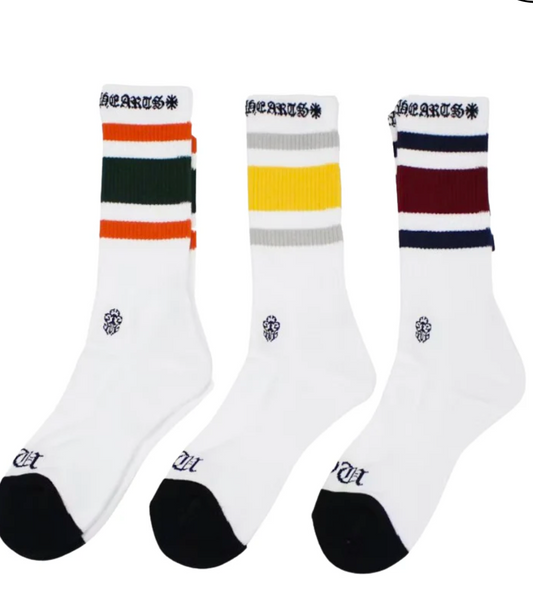 CHROME HEARTS MULTI COLOR 'MIAMI' STRIPED SOCKS