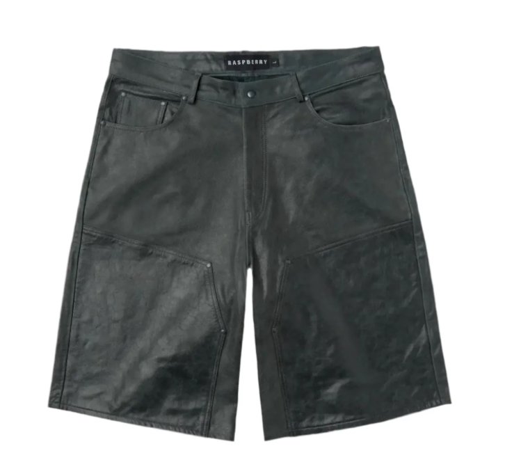 Raspberry Hills Black Leather Shorts