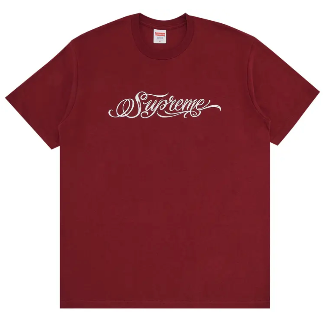 Supreme Script Tee Cardinal