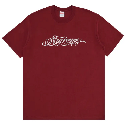 Supreme Script Tee Cardinal