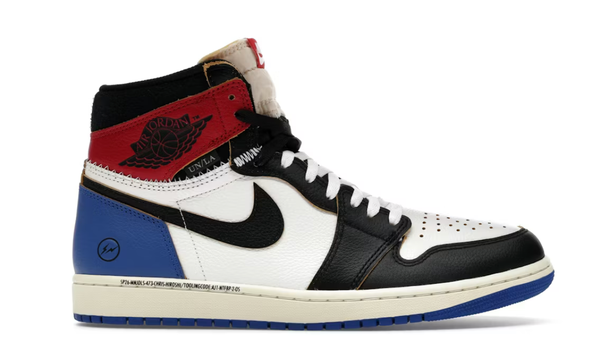 Jordan 1 Retro High OG SP Fragment x Union LA Varsity Red Sport Royal