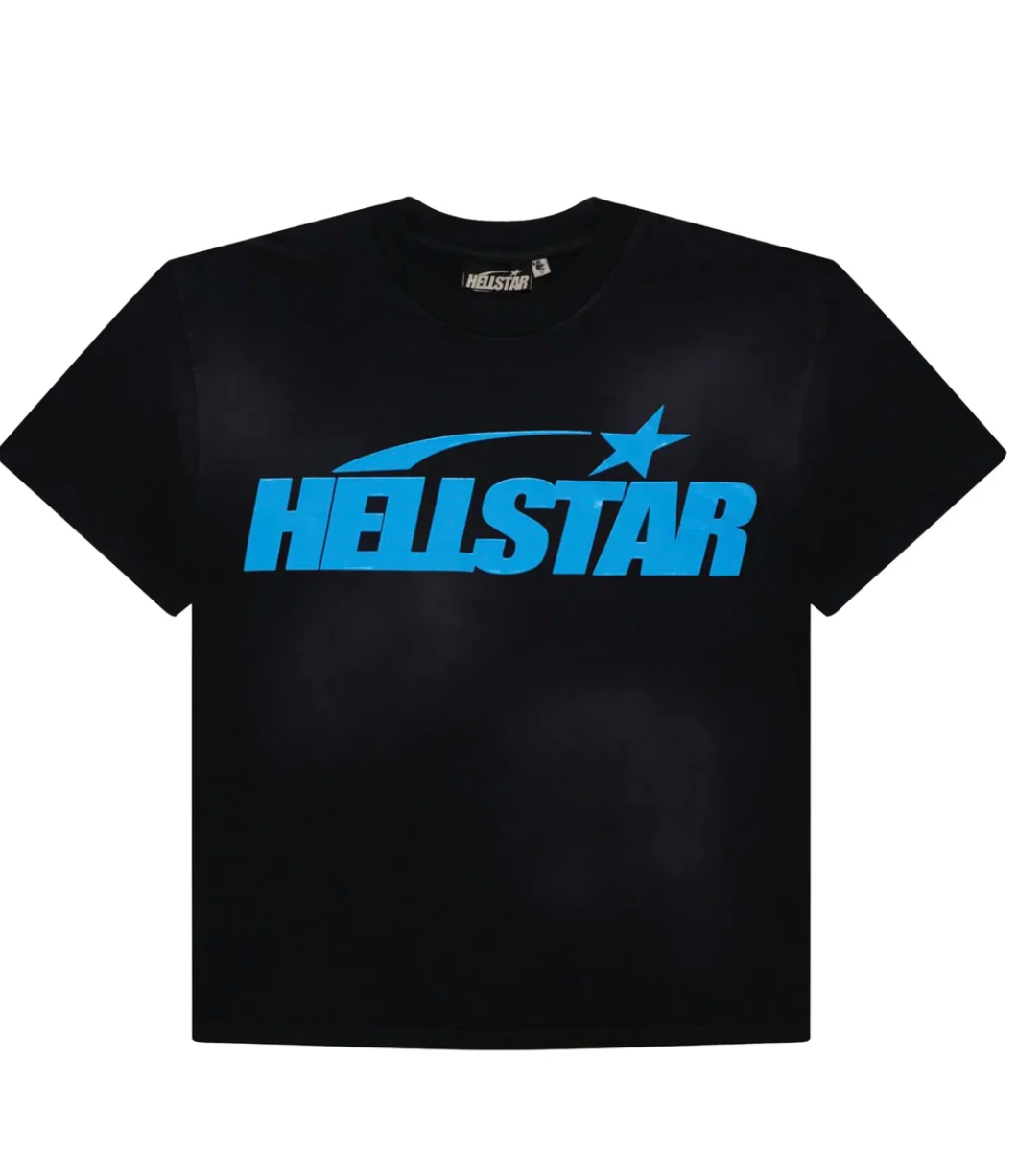 HELLSTAR 'BLUE GEL' CLASSIC LOGO BLACK TEE
