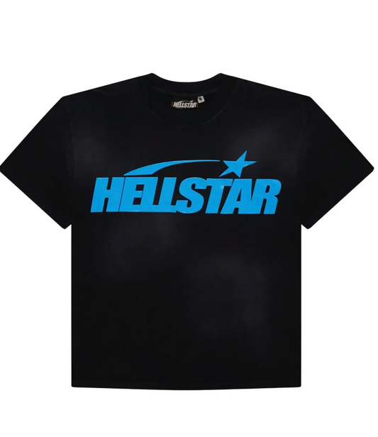 HELLSTAR 'BLUE GEL' CLASSIC LOGO BLACK TEE