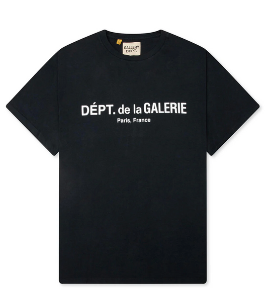 GALLERY DEPT. FRENCH LOGO LUX TEE - WASHED BLACK