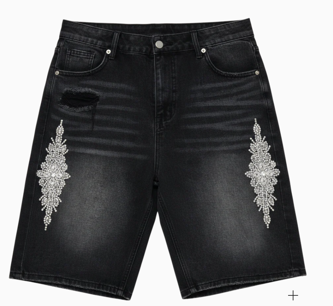 Fraternal Desires 'Dagger' Black Jeans Shorts
