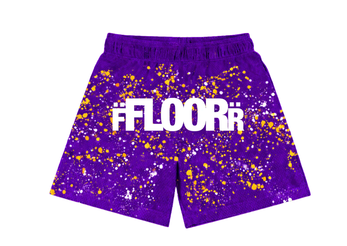 FLOOR 914 LAKERS V2 SPLATTER SHORTS