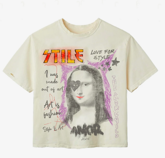 STILE AMOR CREAM MONALISA TEE