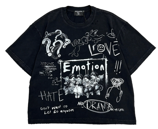 MIXED EMOTIONS BLACK 'CHAOS' TEE