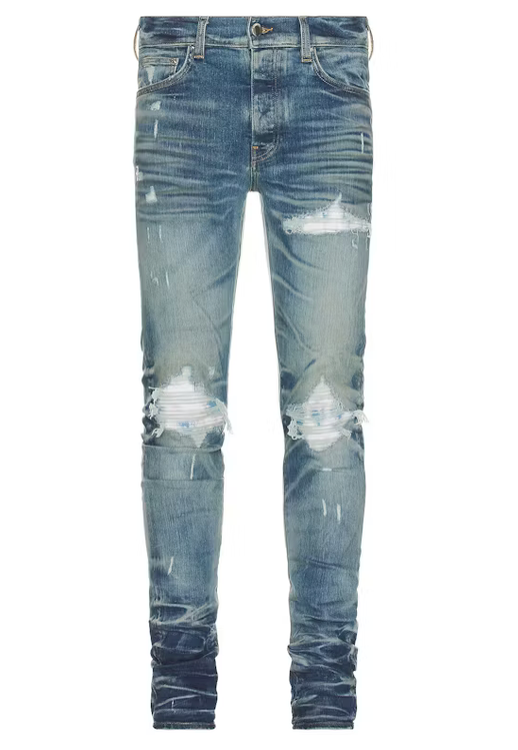 AMIRI Bleached MA Paisley MX1 Jeans Honeycomb/Indigo