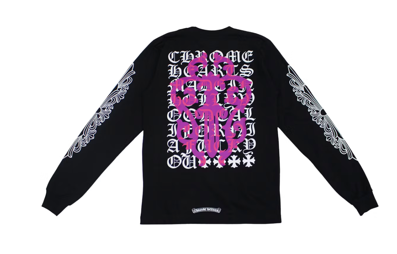 Chrome Hearts Eye Chart Dagger Longsleeve T-shirtBlack