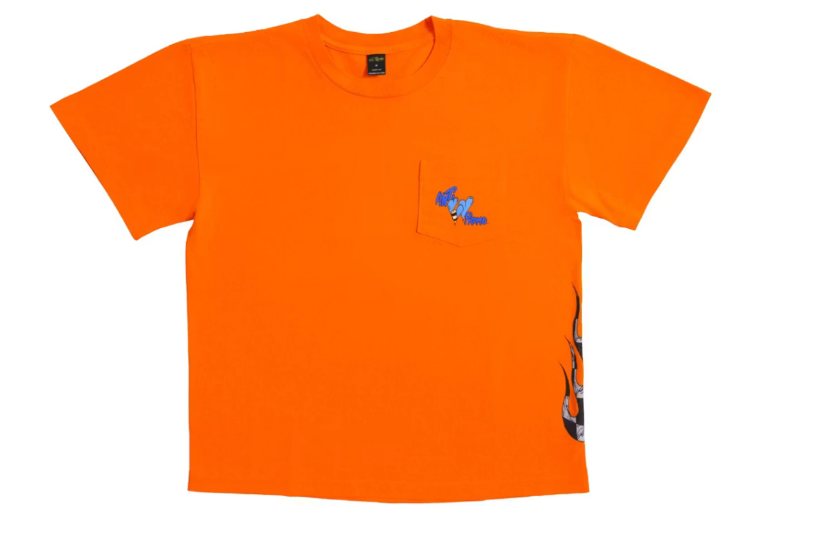 MATTY BOY Anti Promo Flame T-shirt ORANGE
