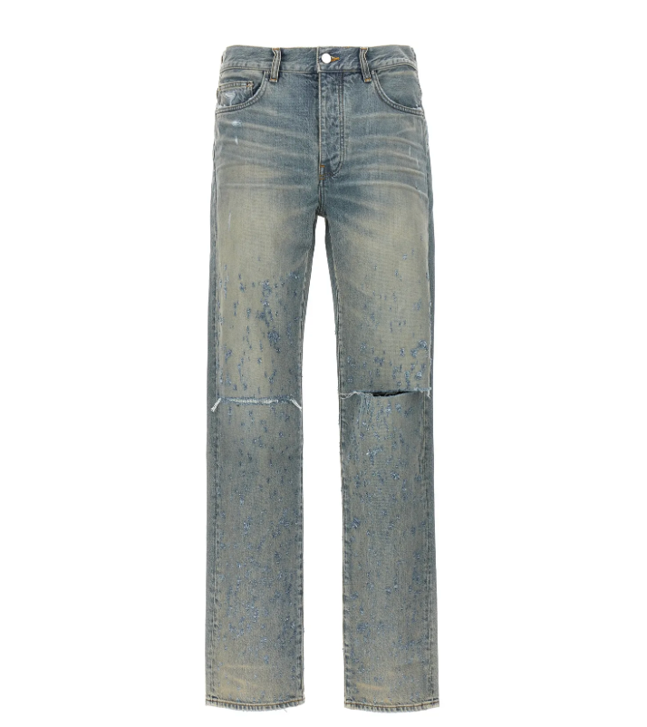 Amiri Shotgun Distressed Straight Jeans