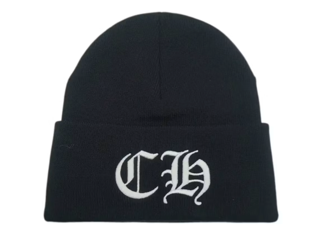 Chrome Hearts CH Logo BeanieBlack/White