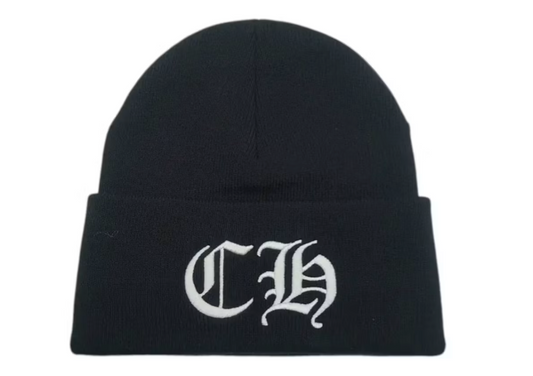 Chrome Hearts CH Logo BeanieBlack/White