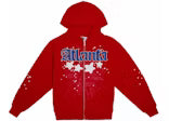 Sp5der Atlanta Zip Up Hoodie Red