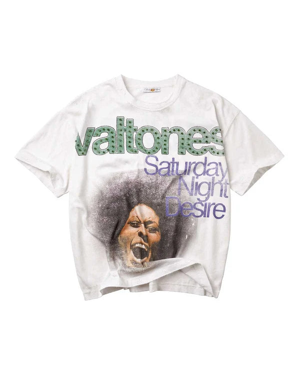 VALE FOREVER SATURDAY BLING TEE WHITE
