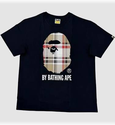BAPE X BURBERRY TSHIRT BLACK