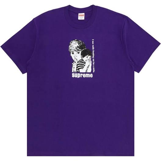 Supreme Freaking Out Tee Purple