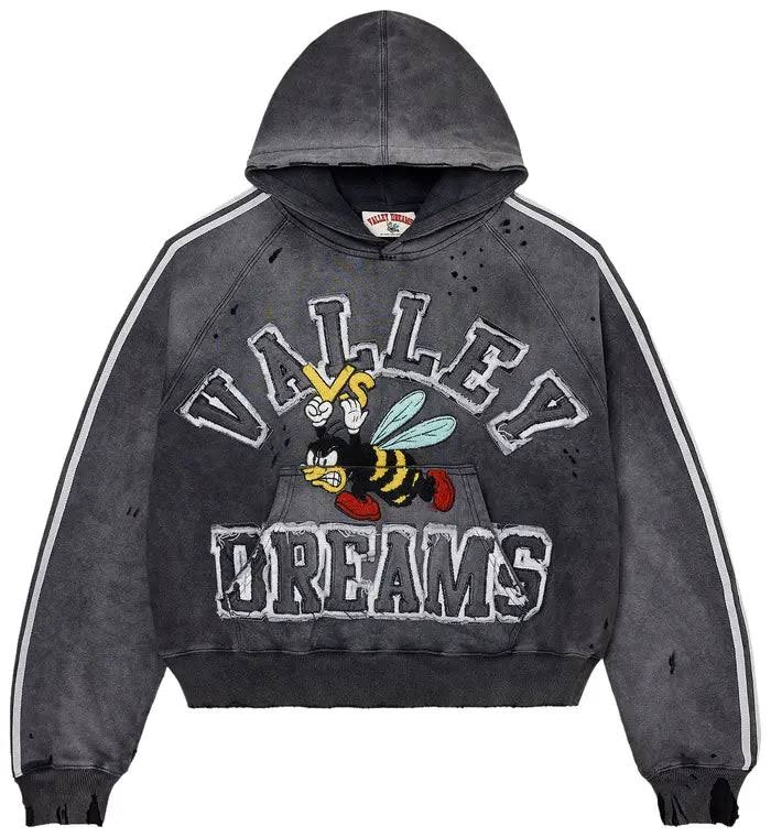 Vale Hoodie Anthem Bee Washed WHITE STRIPE
