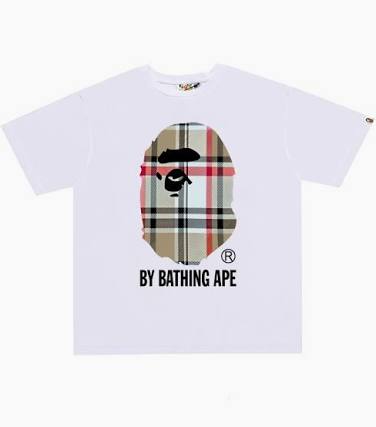 BAPE X BURBERRY WHITE T-SHIRT