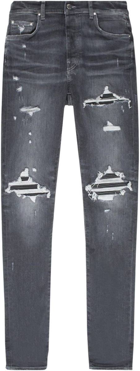Amiri MX1 Leather Jean 'Grey'