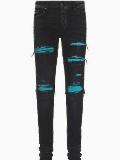 Amiri MX-1 Blue Patch Wash Black